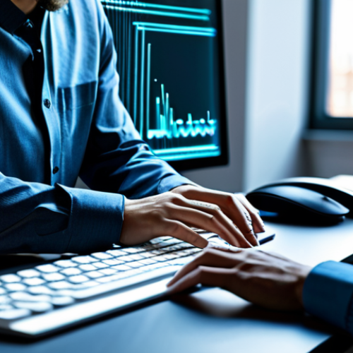 Home 4 A professional content creator, fully clothed in a modest business casual outfit, sits at a sleek, minimalist desk in a bright, modern digital studio. Their hands are gracefully positioned over a keyboard, with abstract, glowing lines of code and data subtly flowing from the screen, symbolizing AI assistance. The background features blurred tech elements and soft, futuristic lighting, representing a collaborative digital environment. The creator's expression is focused and thoughtful, reflecting creative synergy. The image emphasizes innovation and partnership between human intelligence and artificial intelligence. Safe for work, appropriate content, fully clothed, professional dress, perfect anatomy, correct proportions, natural pose, well-formed hands, proper finger count, natural body proportions, high-quality digital illustration.