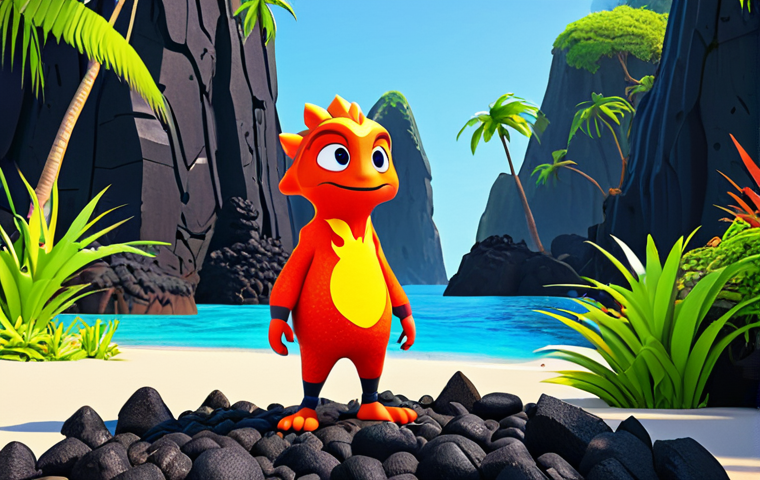 라바의 입체적인 스토리 구성 - Simple Lava Character in a Detailed Environment**

"A cute, animated Lava character, fully clothed, ...
