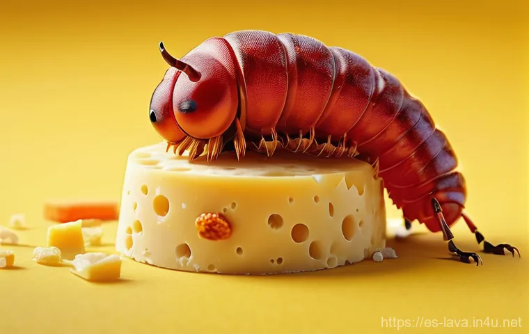 라바 에피소드의 유머 코드 분석 - **Prompt 1: A Comical Rivalry Over a Treat**
    "A 3D animated image featuring Red and Yellow larva...