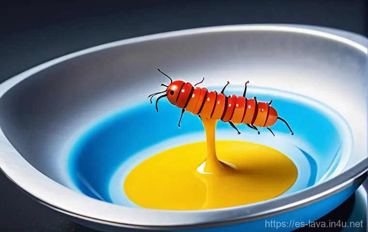 라바 에피소드의 유머 코드 분석 - **Prompt 1: A Comical Rivalry Over a Treat**
    "A 3D animated image featuring Red and Yellow larva...