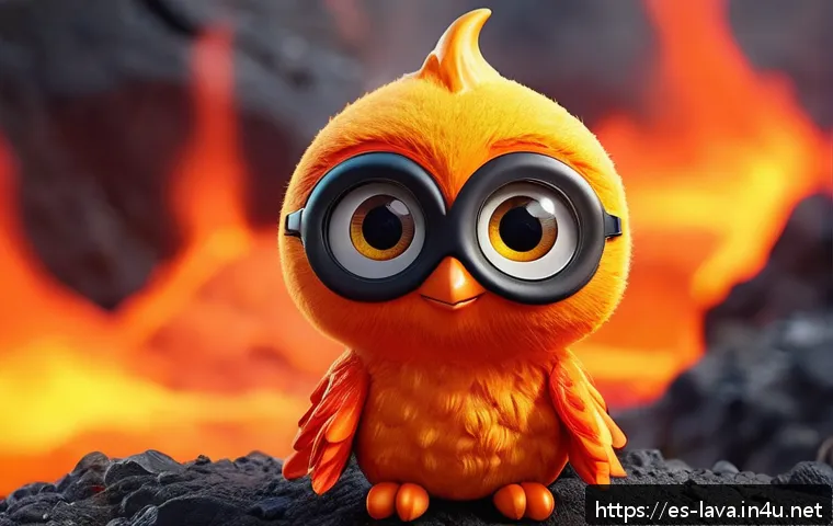 라바 캐릭터의 심리학적 매력 - A charming animated character named Lava with warm orange, red, and yellow tones, featuring large, s...